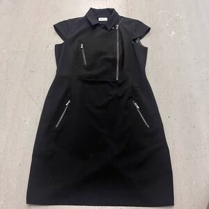 Calvin Klein Black Asymmetrical Dress